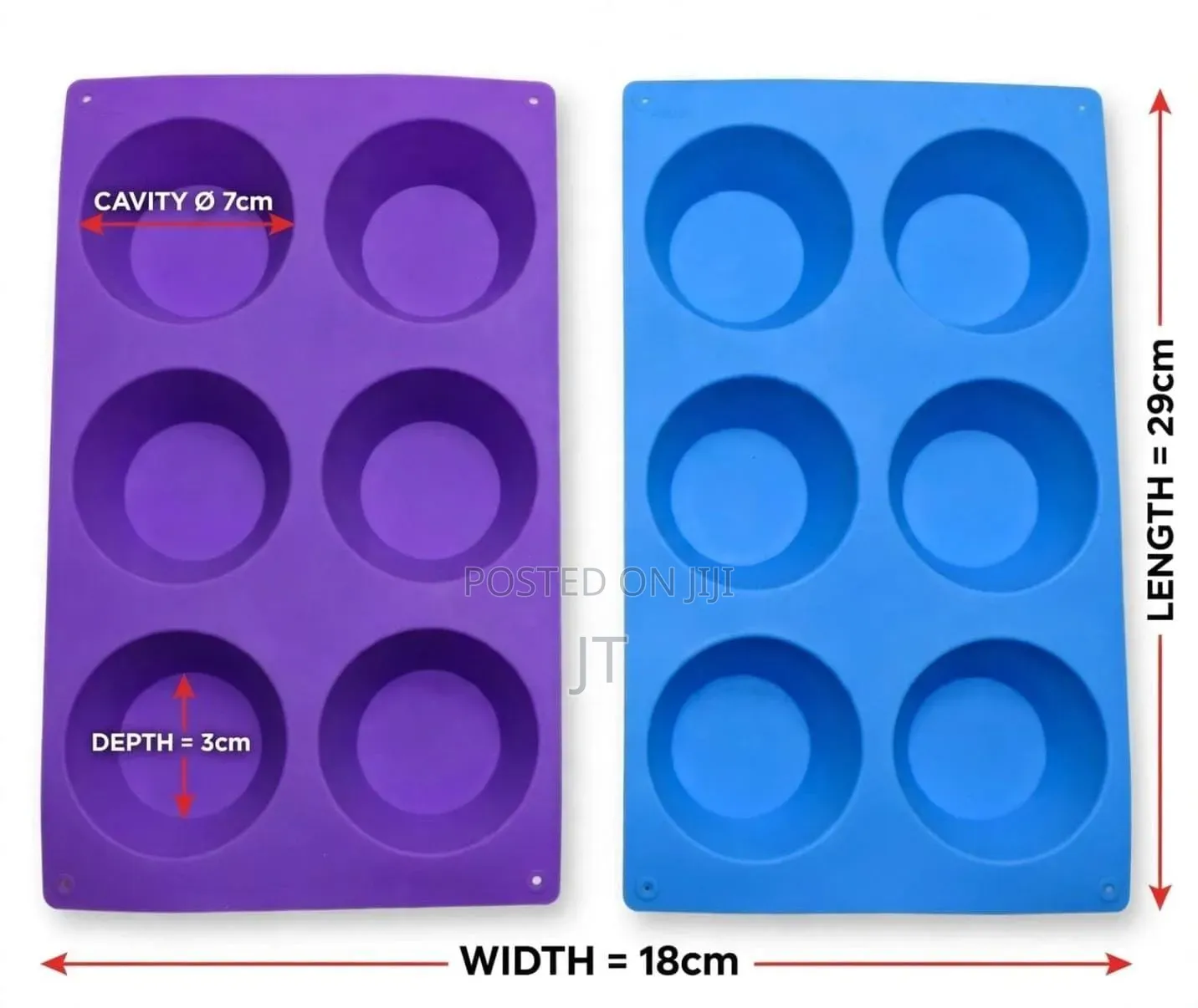 6 Holes Cupcake Tray (17.5cm by 29cm)