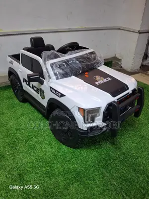 Kids Electric Police Truck Ride-on Car With Front Bull Bar