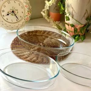 Glass Oval Baking Dish a Set of 2Pcs
1.6/2.4Ltrs