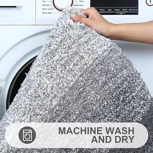Plush Bathroom Rug Non Slip Bath Mat (Size 60*40cm)