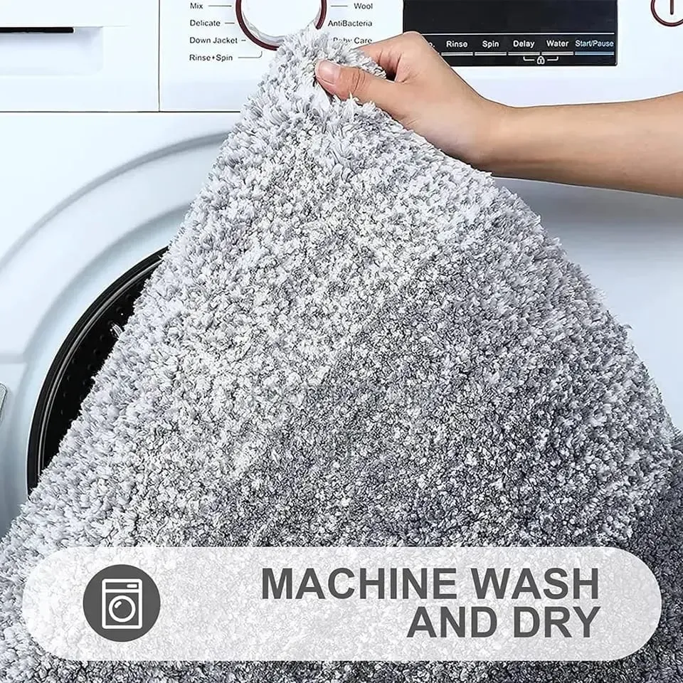 Plush Bathroom Rug Non Slip Bath Mat (Size 60*40cm)