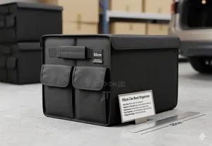 50cm Foldable Premium Car Trunk Boot Organizer With Lid and Partitions