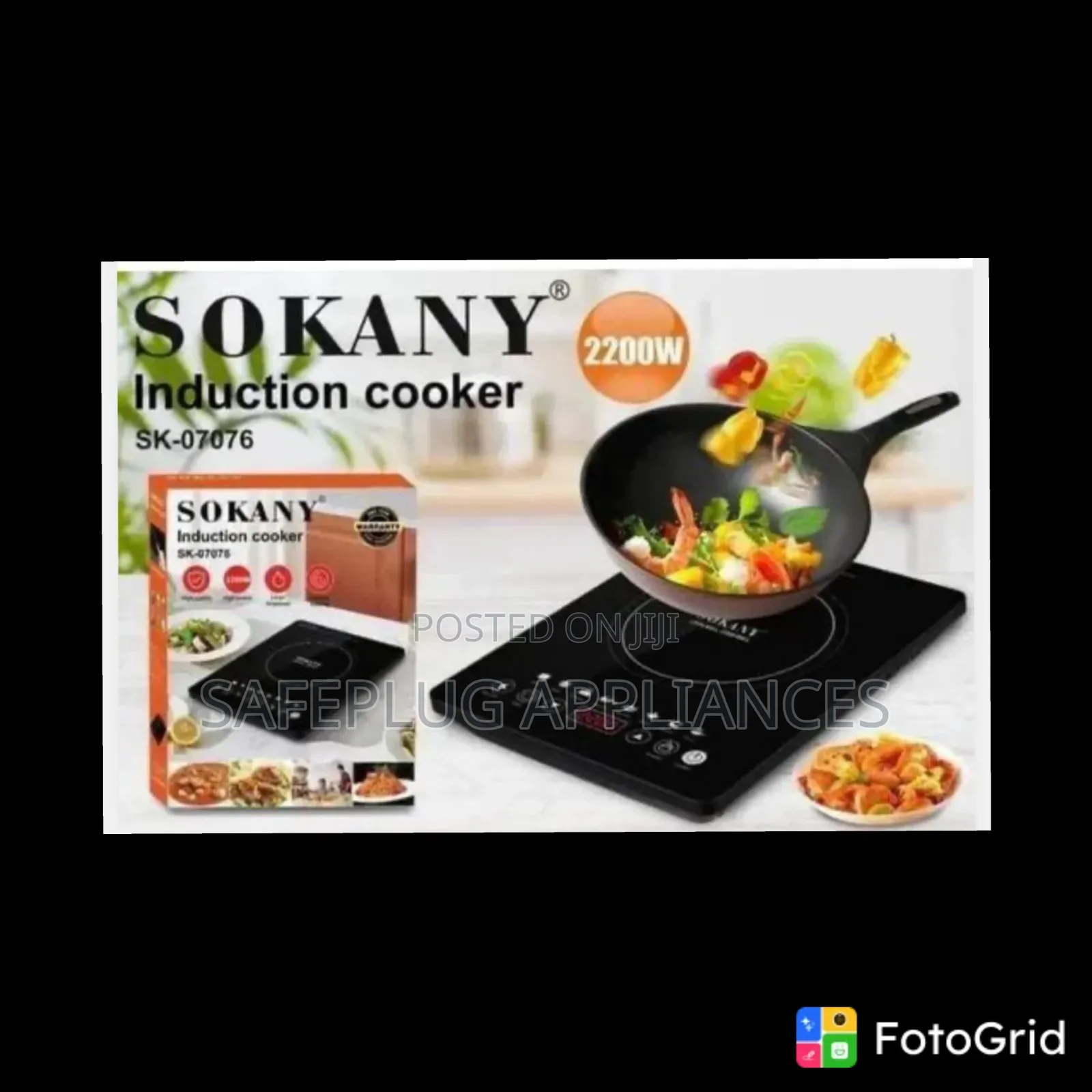  Sokany Sk-07076 Induction Cooker – 2200w 