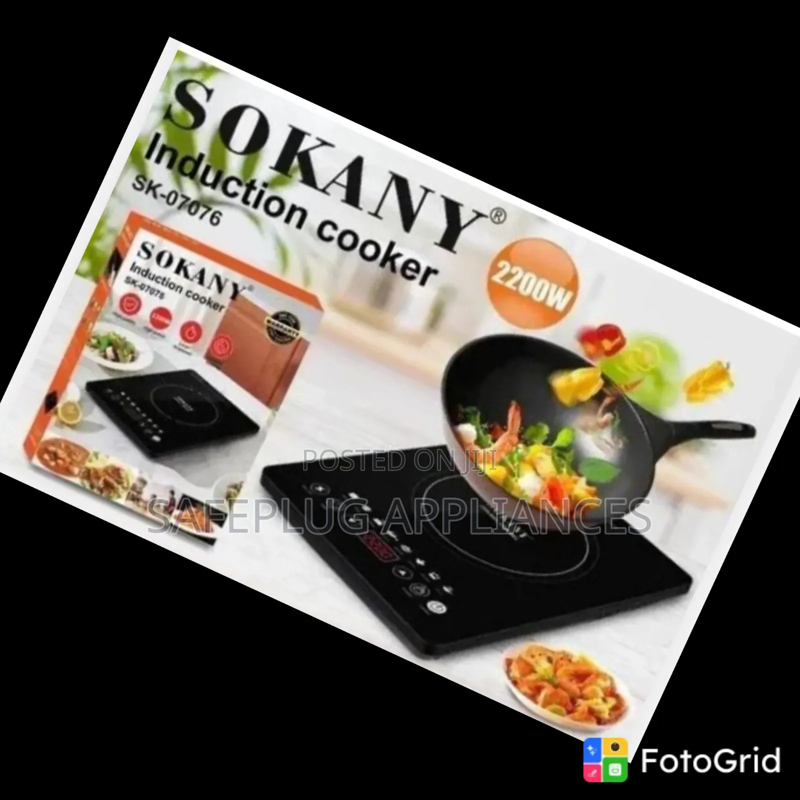 Sokany 2200W Fast Heating Induction –Digital Display Touch Controls