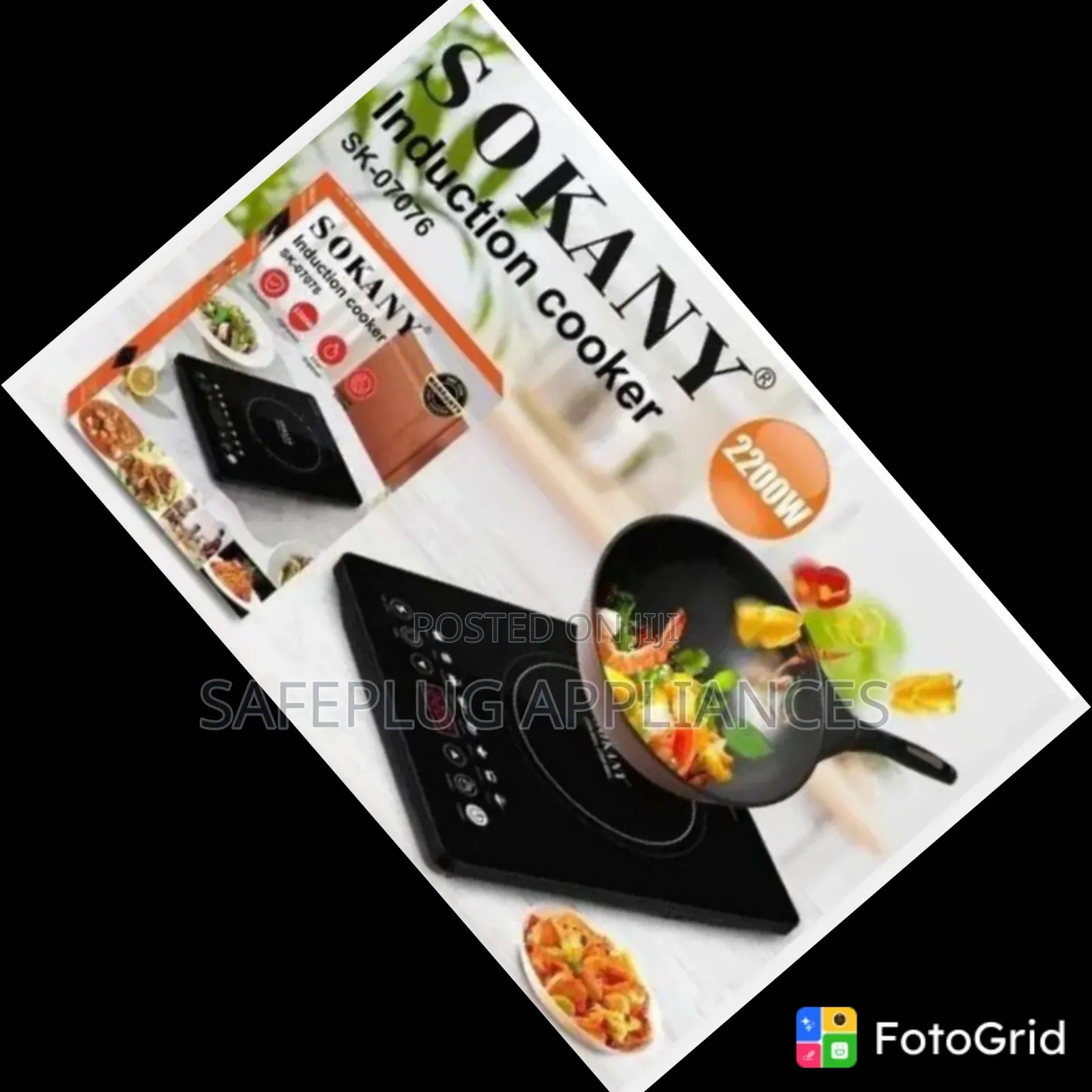Sokany 2200W Fast Heating Induction –Digital Display Touch Controls