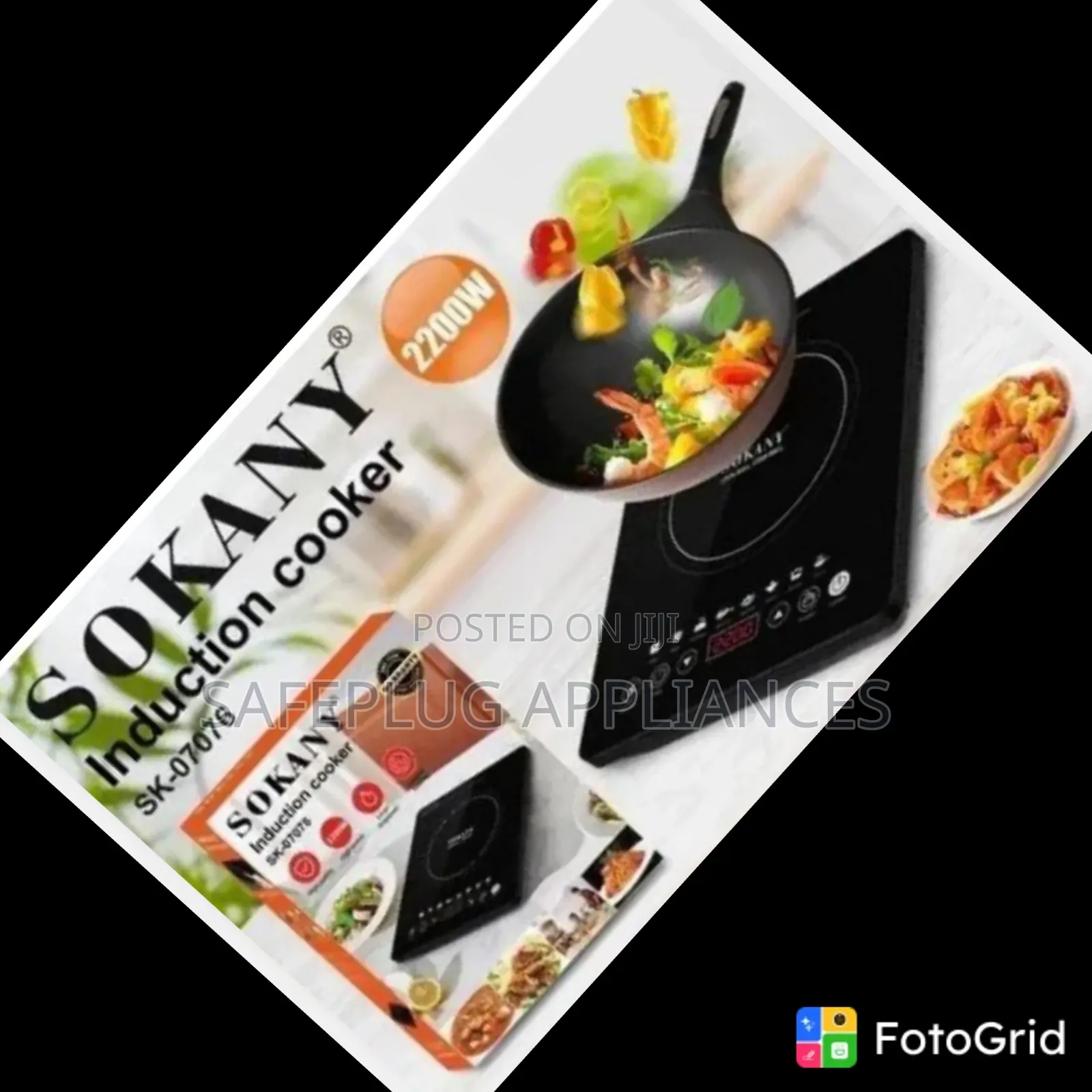 Sokany 2200W Digital Induction Cooker–Touch Control, Timer and Lock