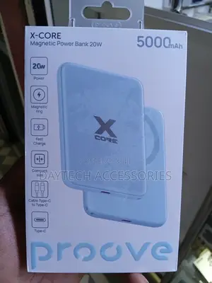 Proove X-Core 20W 5000mAh Silver Magnetic Power Bank.