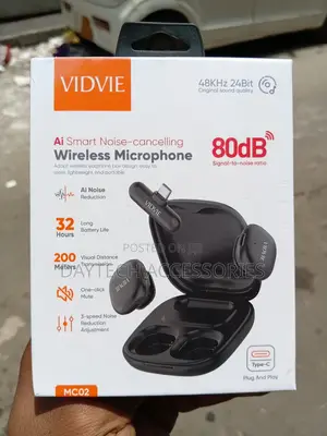Vidvie Mc02 Wireless Microphone With a Range of Up to 200 Meters.