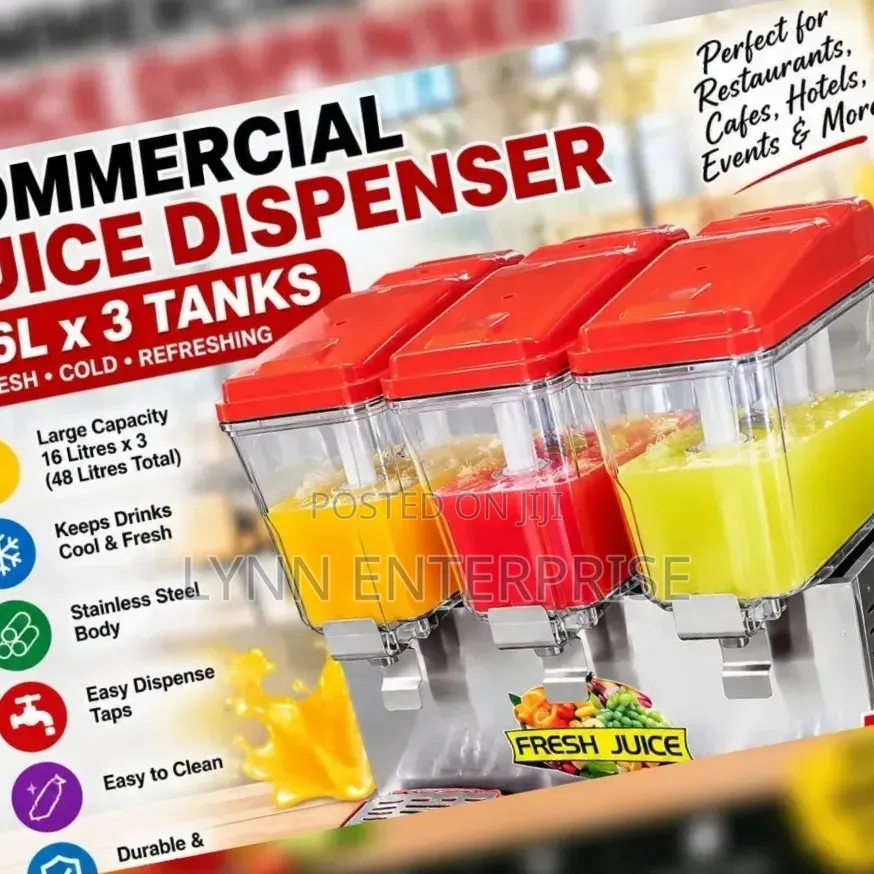 16 Litres ×3 Tank Commercial Juicer Dispenser