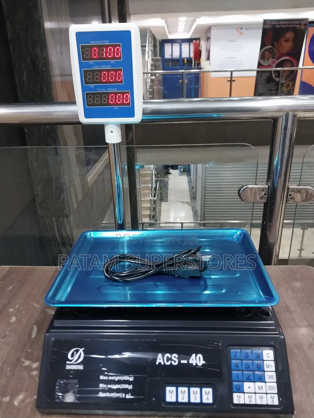 ACS 40kgs Commercial Retail Weighing Scale