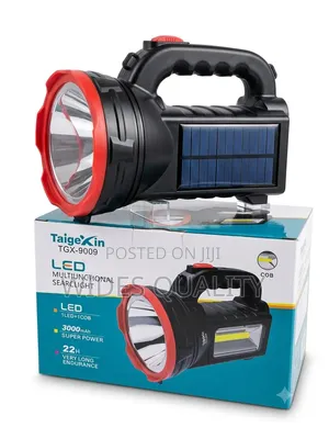 Hybrid Solar Rechargeable Handheld Torch.