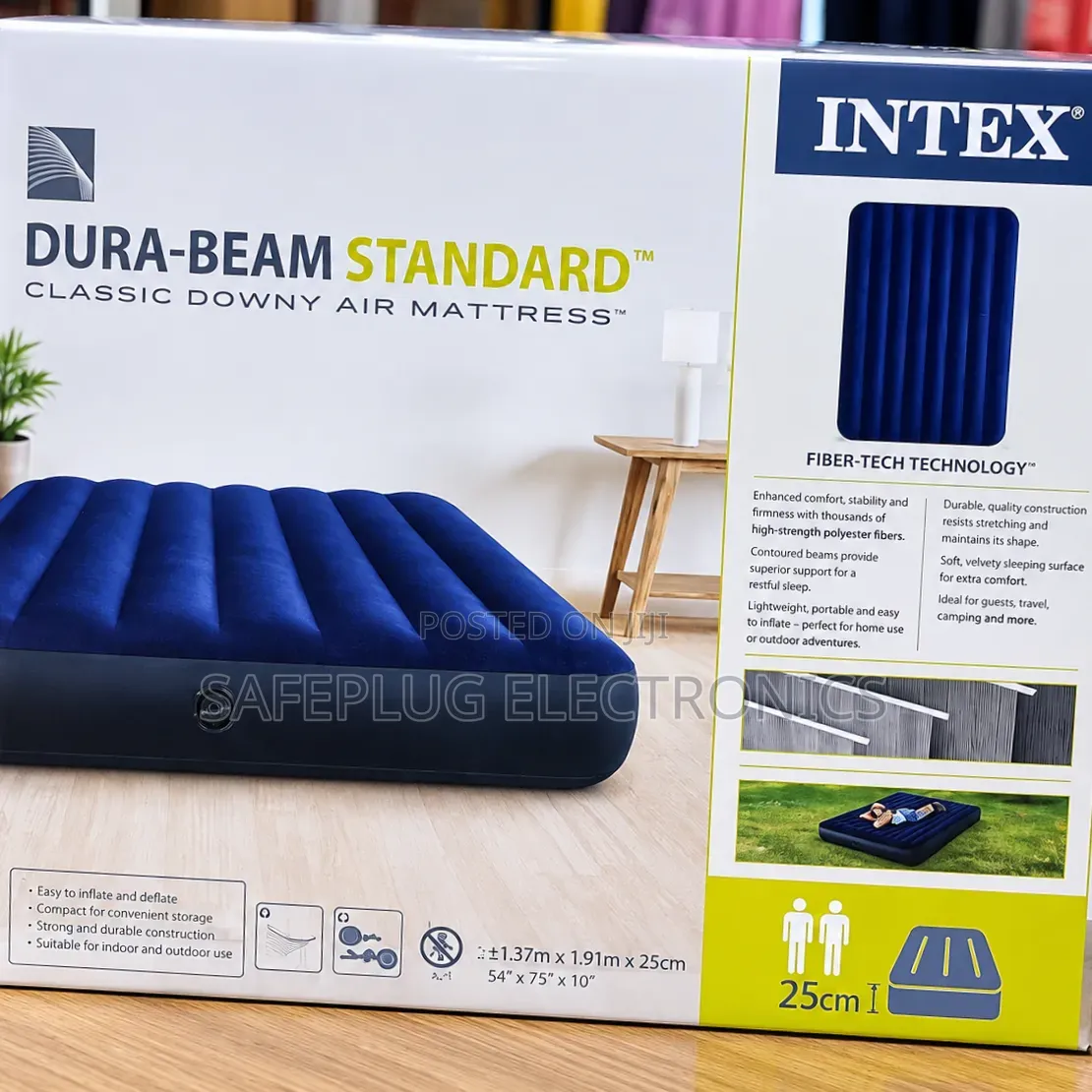 Intex 4×6 Fiber-Tech Inflatable Sleeping Mattress/ Air Mattress