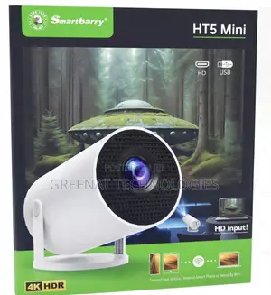 Smart Barry HT5 Mini Projector HDR WiFi 5G - 180° Rotation,