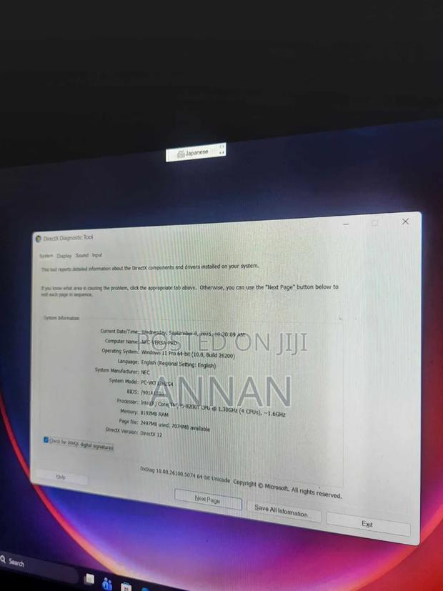 Laptop NEC 8GB Intel Core i5 SSD 128GB - thumbnail 3