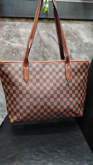 Chic Geometric Geometric Print Tote Bag – Classic Brown