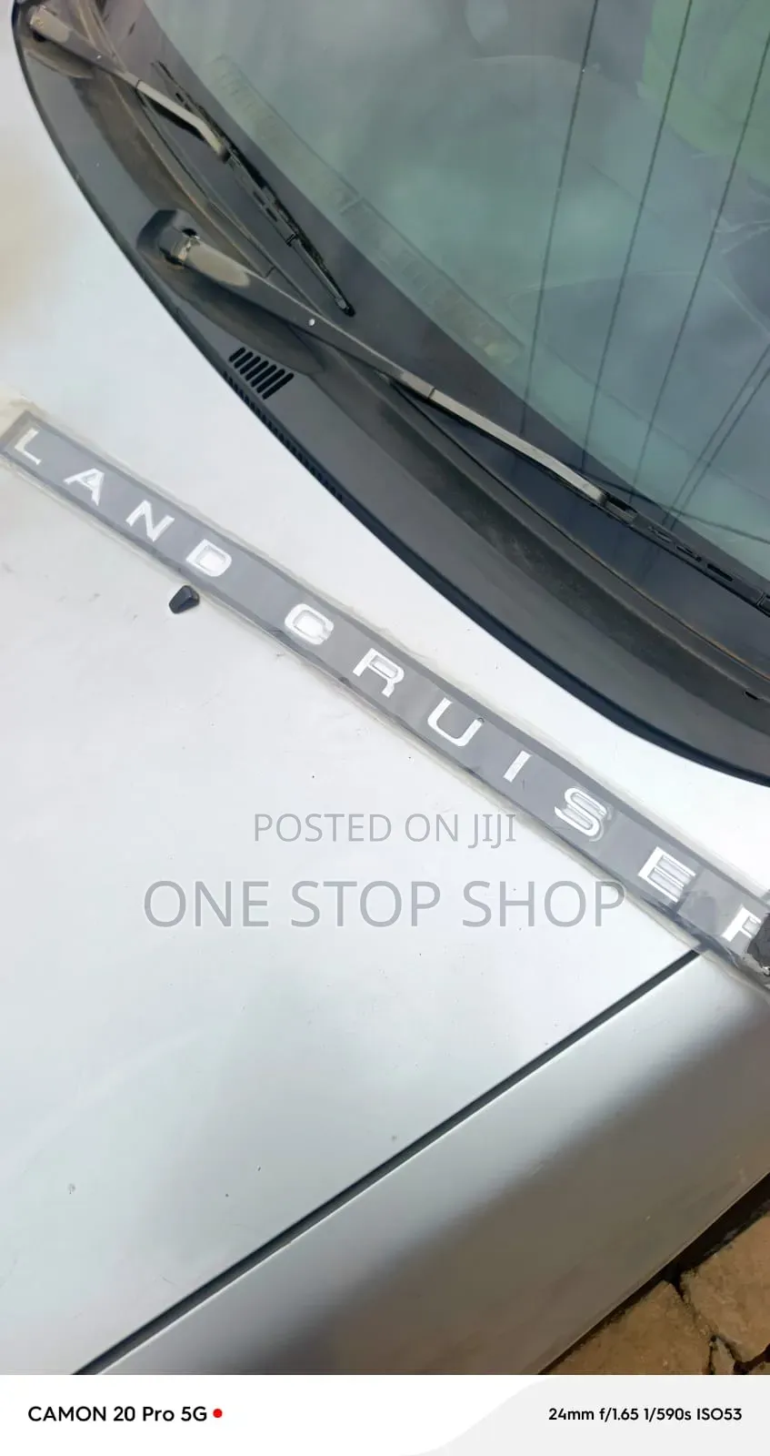 Land Cruiser Silver Lettered Hood Bonnet Sticker Badge