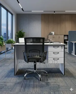 Study Table and a Black Meshchair