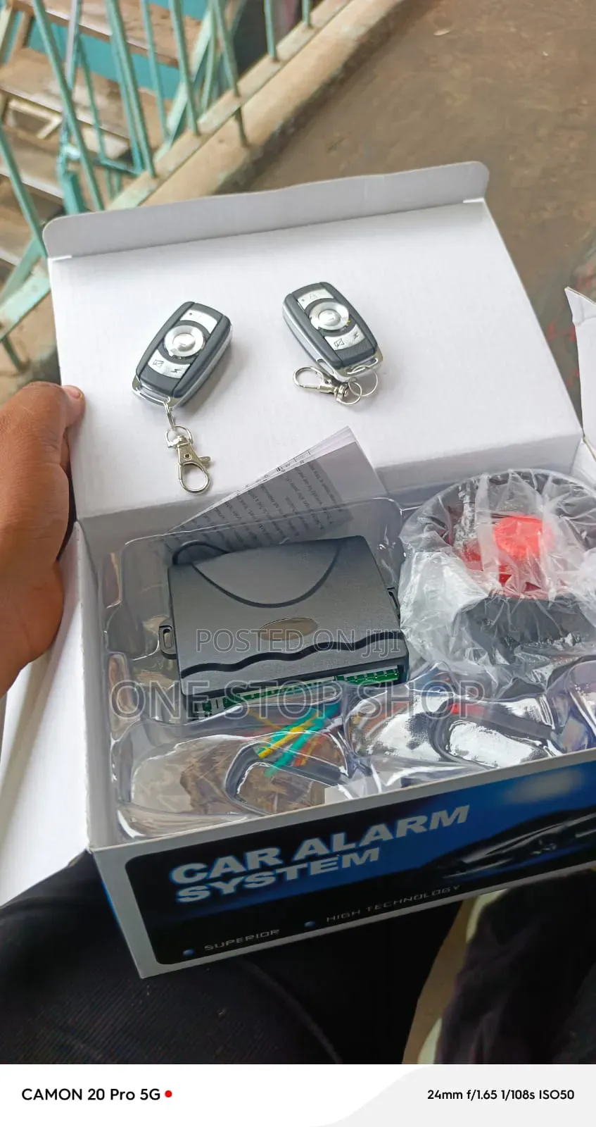 Car Alarm System With High Decibel Alarm Speaker 2key Fobs