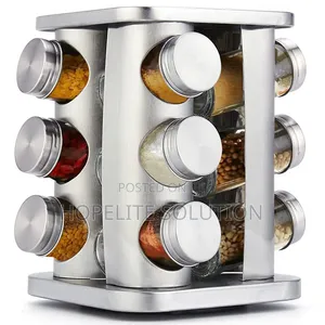 12jar Rotating Carousel Spice Rack