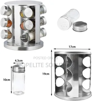 12jar Rotating Carousel Spice Rack