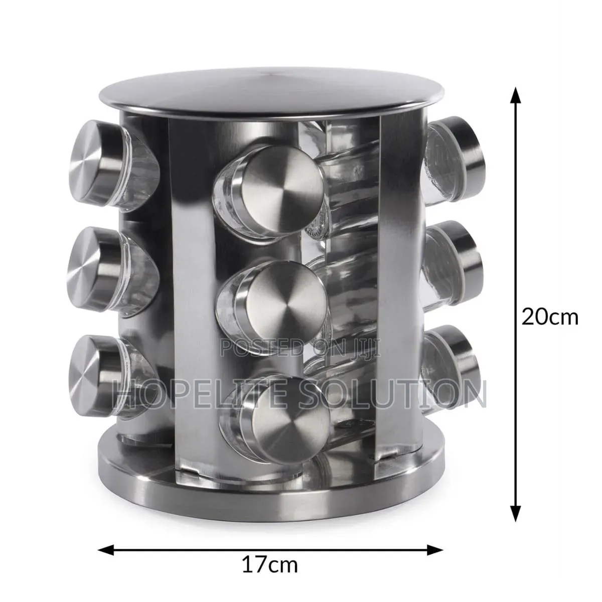 12jar Rotating Carousel Spice Rack
