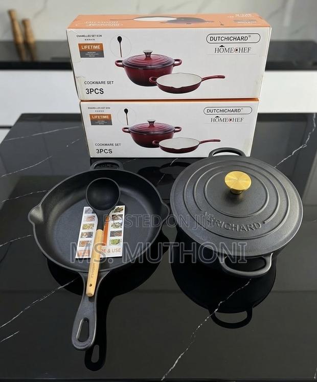  3-Piece Nbrichard Viard Cast Iron Cookware Set