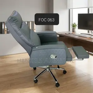 Leather Executive Office Chair With Footrest