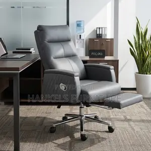 Leather Executive Office Chair With Footrest