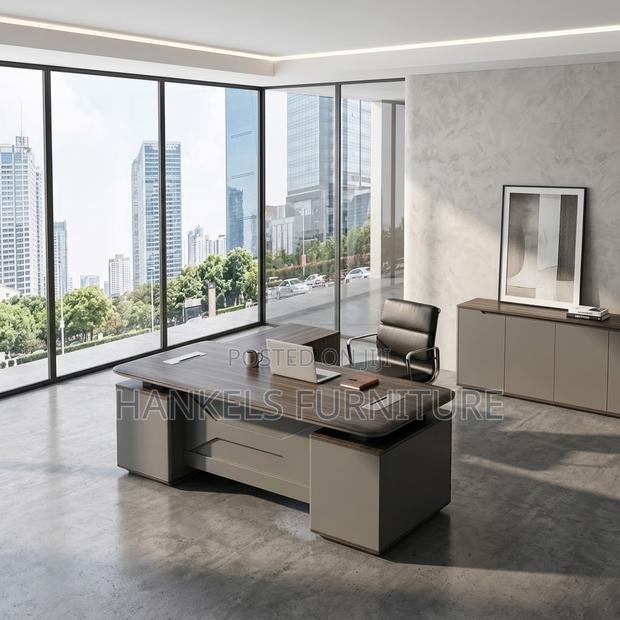 Executive L Shaped Desk for a Professional Workspace - main view