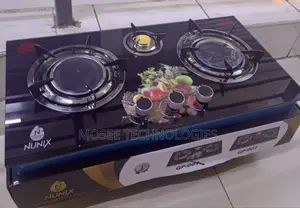 Nunix 3-Burner Infrared Gas Cooker With Glass Top