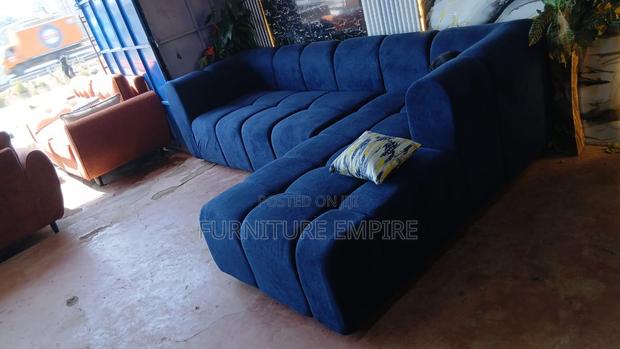 6‐Seater L‐Shaped Bubble Sofa With Permanent Back Spring Support