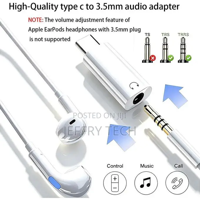USB C to 3.5mm Audio Adapter, Type C to Headphone Jack USB C to Aux Ca