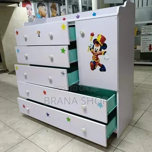 Cartoon-Themed 4x4 Ft Kids Chest of Drawers