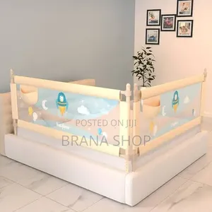 Adjustable Toddler Bed Rail Guard – Yellow