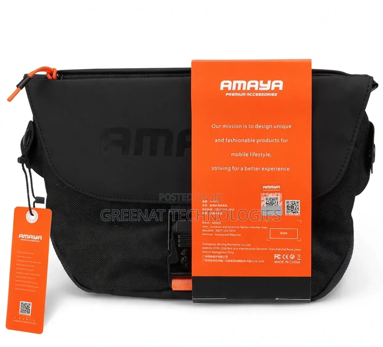 Amaya Messenger Shoulder Laptop Bag Waterproof Polyester Fashion Sling