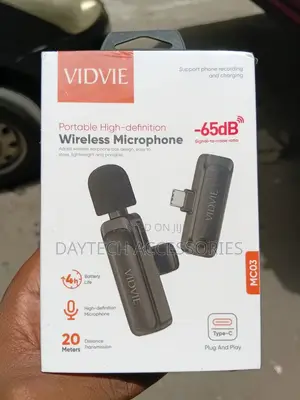 Vidvie Mc03 Wireless Lavalier Microphone Designed for Smartphones.