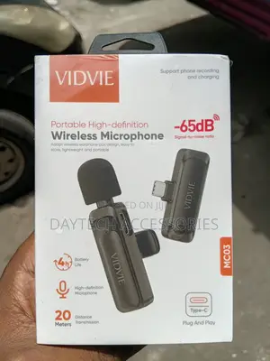 Vidvie Mc03 Wireless Lavalier Microphone Designed for Smartphones.