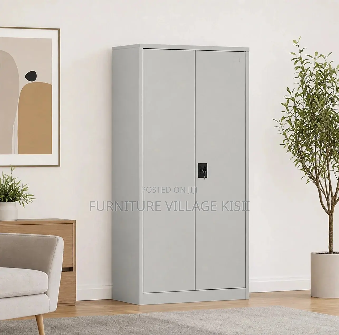 Office Cabinet;2-Door Steel Metallic Storage Cabinet