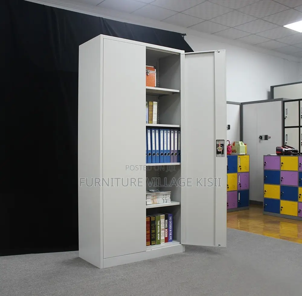 Office Cabinet;2-Door Steel Metallic Storage Cabinet