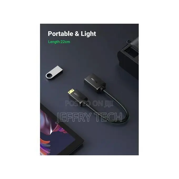 Ugreen Mini HDMI to HDMI Adapter - 60hz Male to Female, Black (1YR