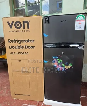 VON 125L Double Door Fridge | Direct Cool Refrigerator