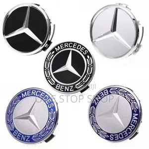 4pc Alloy Rims Mercedes Benz Flat Hood Wheel Hub Caps Emblems