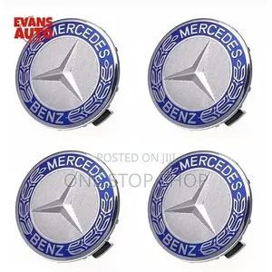 Replacement 4p Mercedes Benz Wheel Hub Caps With Iconic 3-Star Design