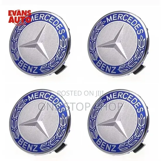 Replacement 4p Mercedes Benz Wheel Hub Caps With Iconic 3-Star Design