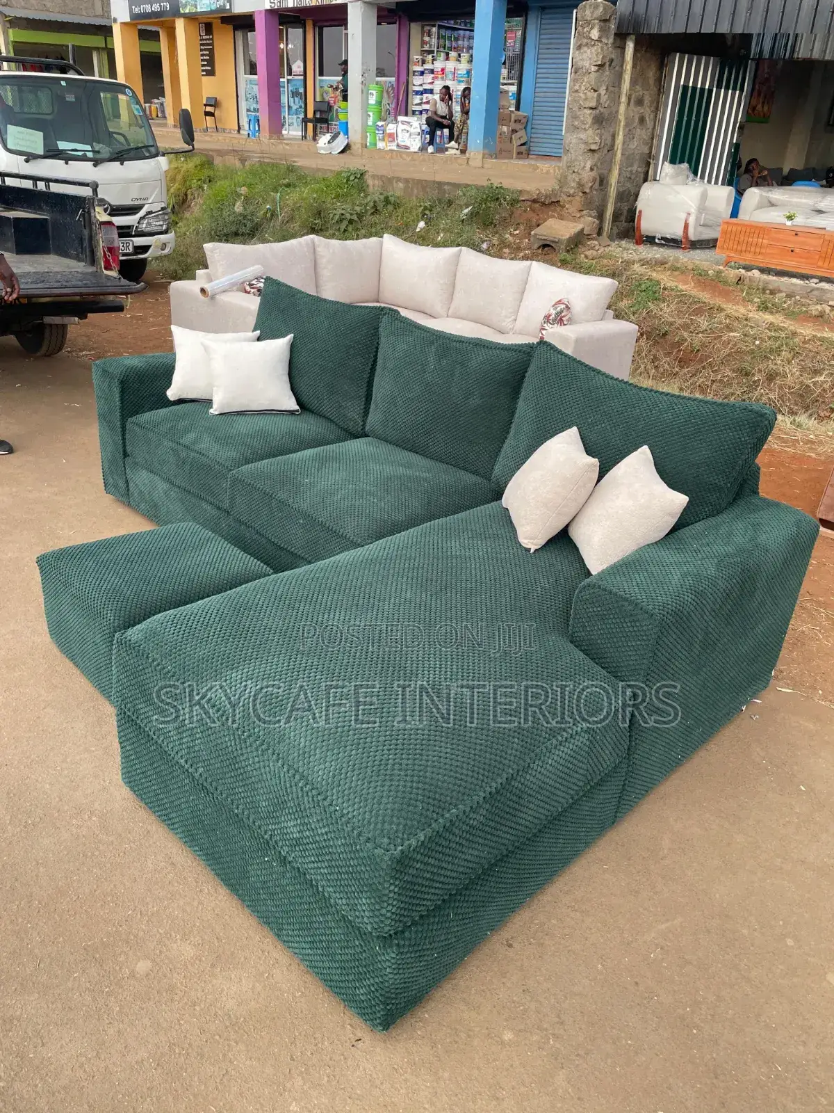 L-Shape Spring Cautioned Seats 5seater