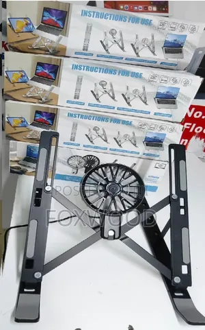 Adjustable Laptop Stand With Cooling Fan