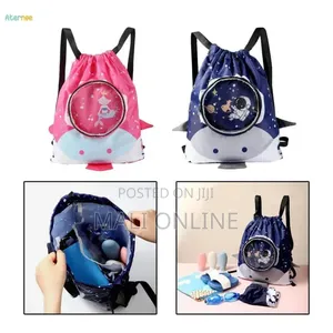 Kids Cartoon Drawstring Waterproof Bags