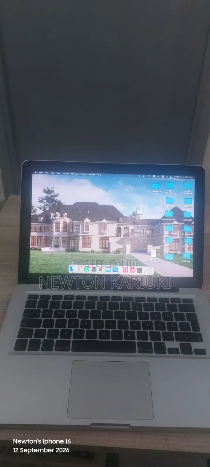Laptop Apple MacBook Pro 2010 6GB Intel Core 2 Duo SSD 256GB