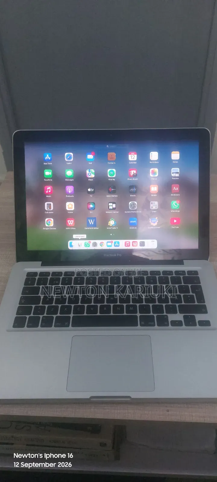 Laptop Apple MacBook Pro 2010 6GB Intel Core 2 Duo SSD 256GB