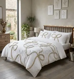 (6*6/6*7) Bow Dreams Soft Microfiber Duvet Cover Set